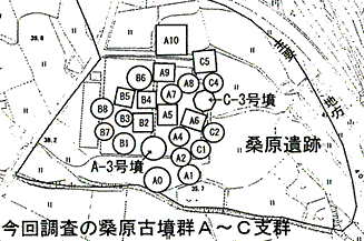 茨木市桑原古墳群分布図