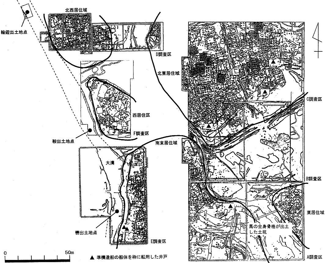 図10　蔀屋北遺跡古墳時代中・後期遺構面全体図