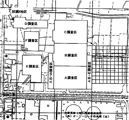 図2　各調査区の位置