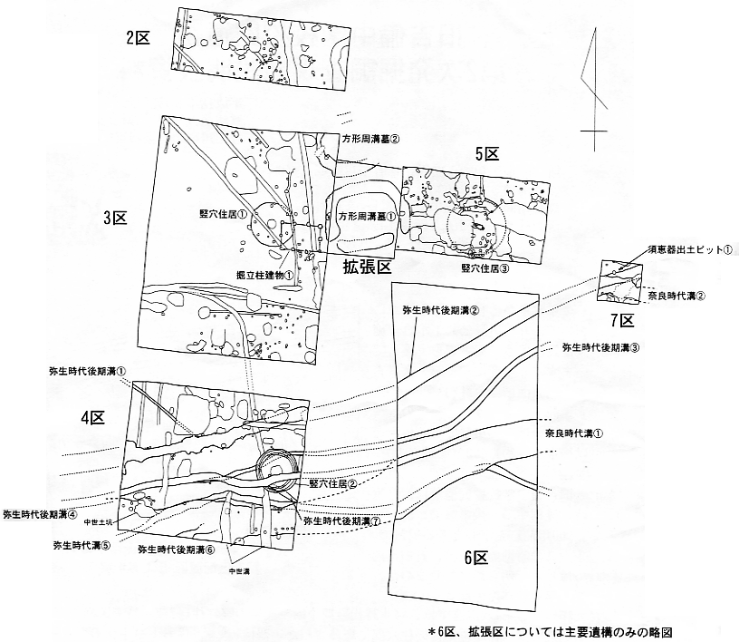 第2次調査遺構平面略図（S＝1／500）