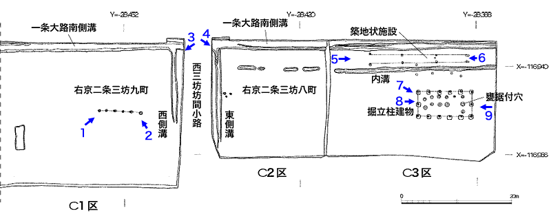 遺構平面図に写真番号を記入