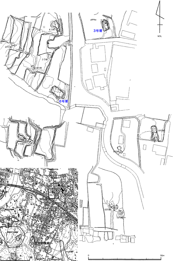 図2　見野群集墳分布図