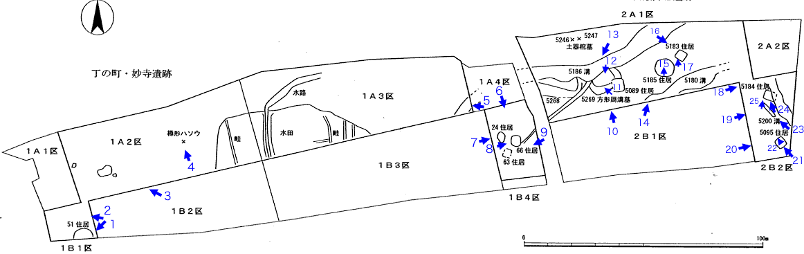 遺構分布図と写真番号