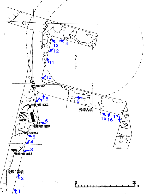 遺構分布図と写真番号