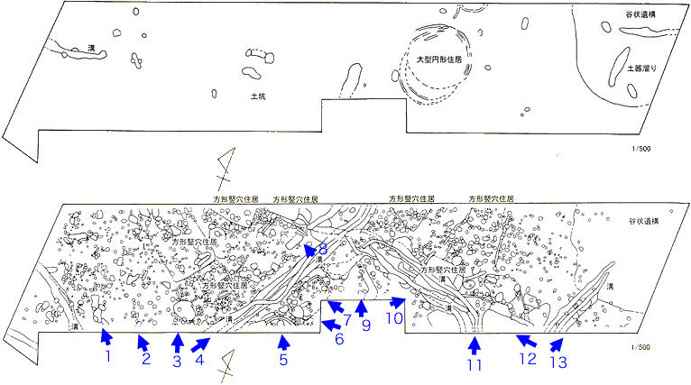 遺構図と写真番号