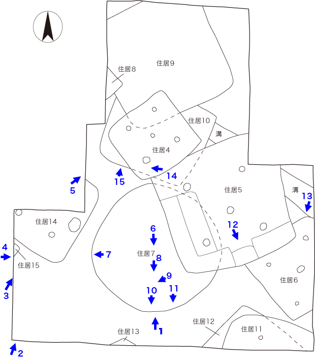 弥生時代主要遺構平面図