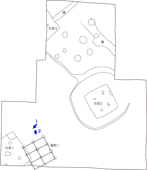 古墳時代主要遺構平面図