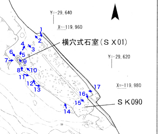 遺構図と写真番号