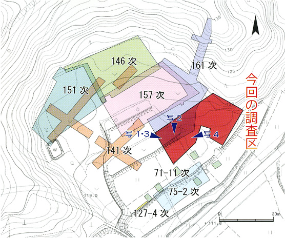 調査区位置図