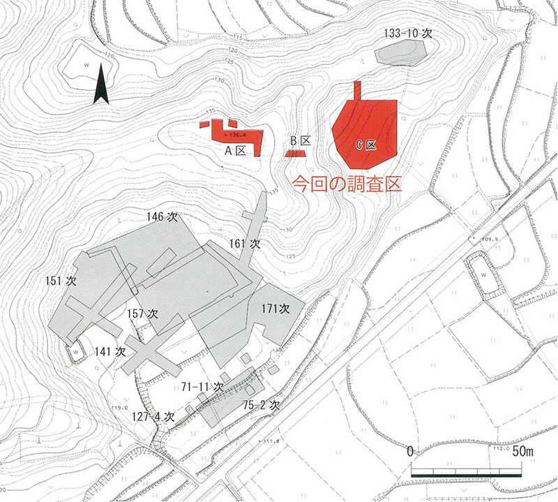 調査区位置図