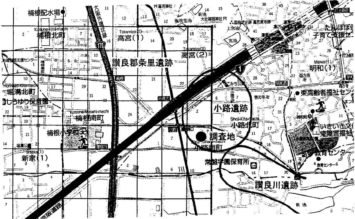 発掘調査地位置図