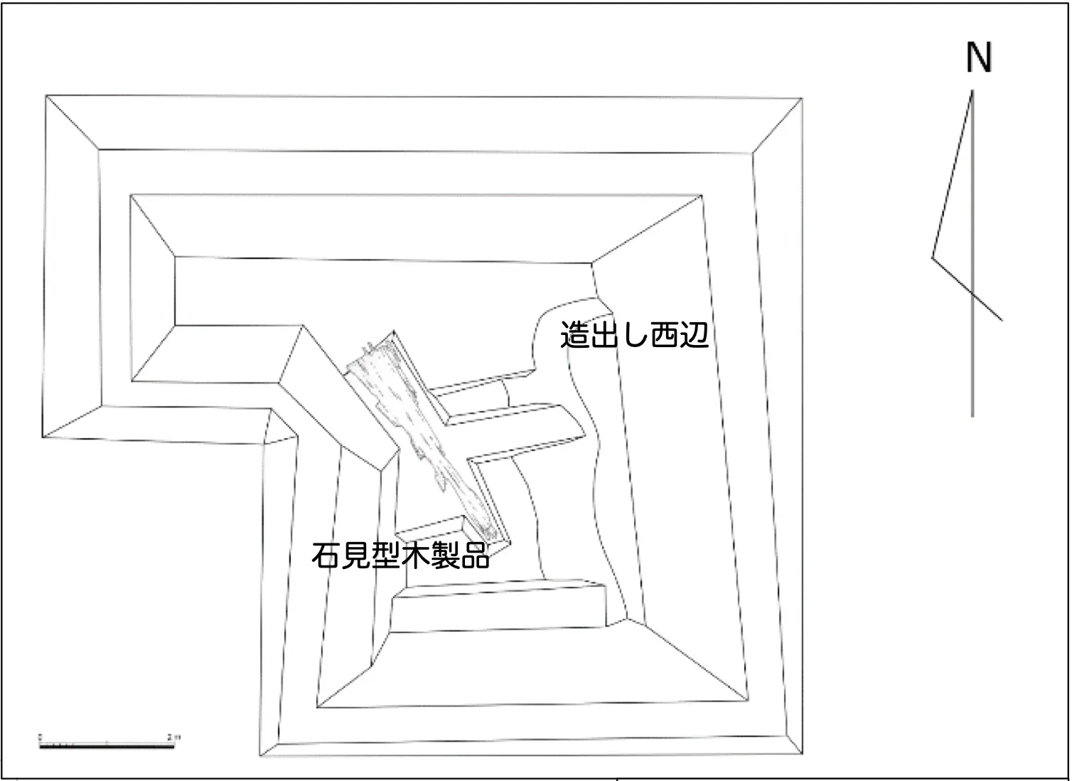 石見型木製品出土状況略図