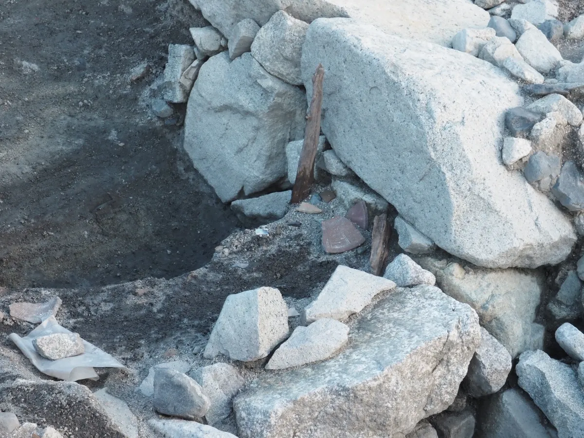 石積み遺構の写真